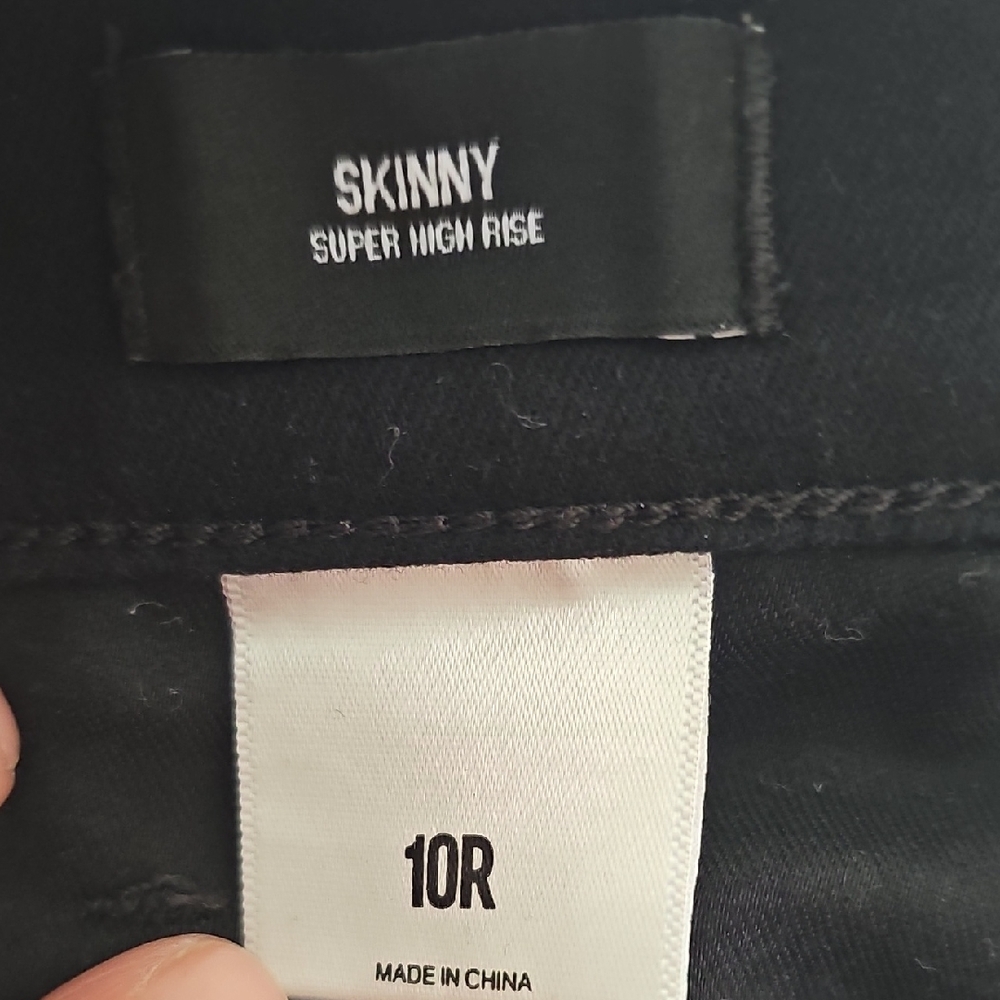 Black Skinny Super High Rise Jeans